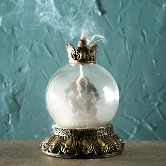 Brûleur d'Encens à Refoulement Reflux Backflow - Globe de Ganesh