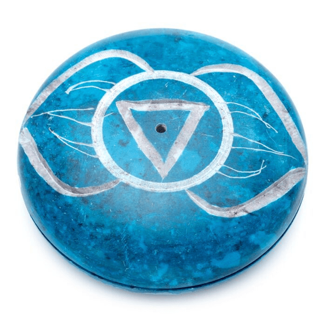 Porte-encens Attrape-cendre Chakra - Galet Pierre Stéalite Sculptée