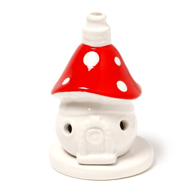 Porte-encens en Céramique pour Cônes d&#039;Encens - Maison de Fée Champignon