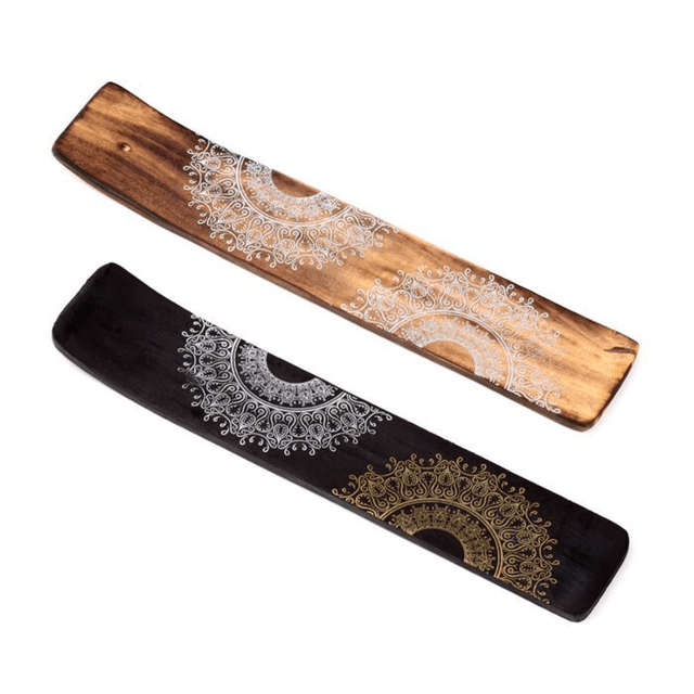 Porte-encens Attrape-cendre en Bois de Manguier - Mandala